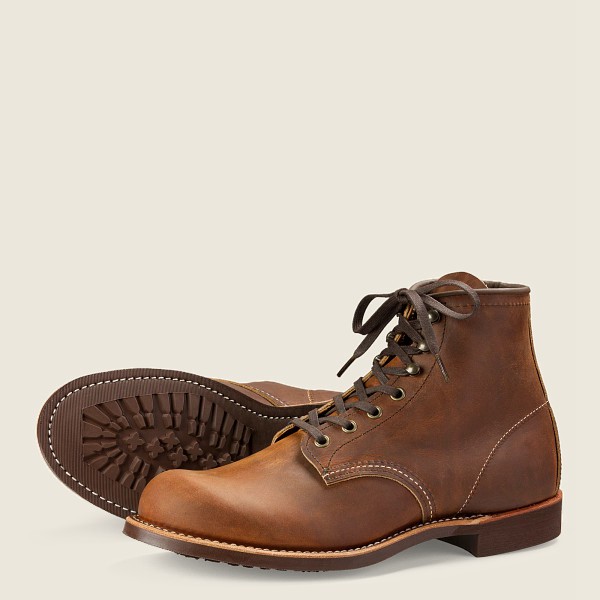 Mens Red Wing Blacksmith - 6-inchr Rough & Tough Leather - Heritage Boots Brown - ZFL029864